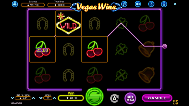 Бонусная игра Vegas Wins 9