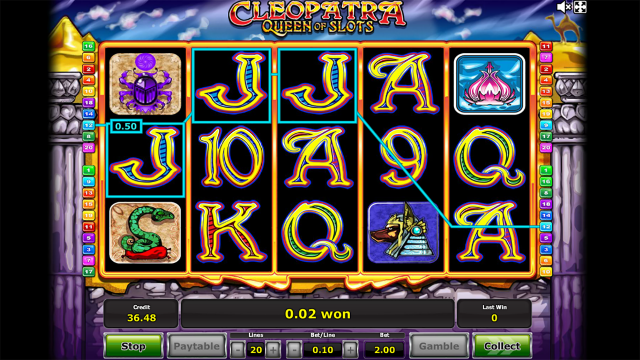 Характеристики слота Cleopatra Queen Of Slots 10