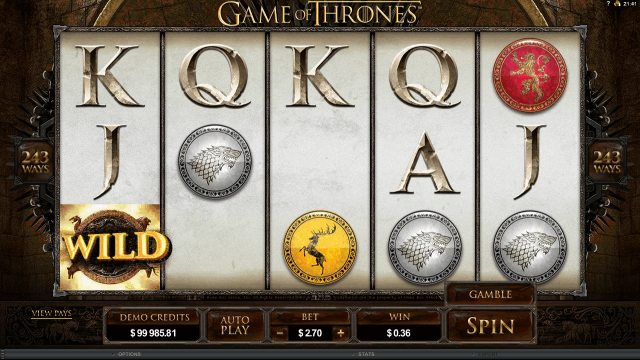 Бонусная игра Game Of Thrones 3