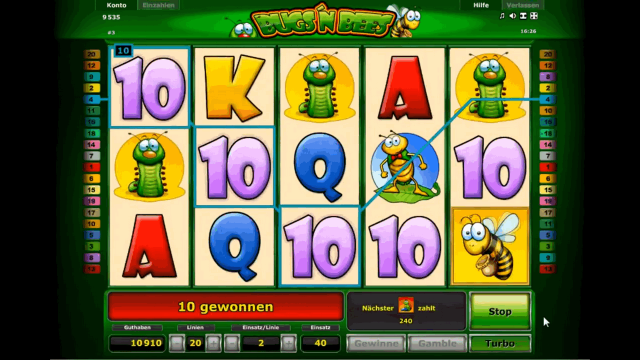 Характеристики слота Bugs And Bees 8